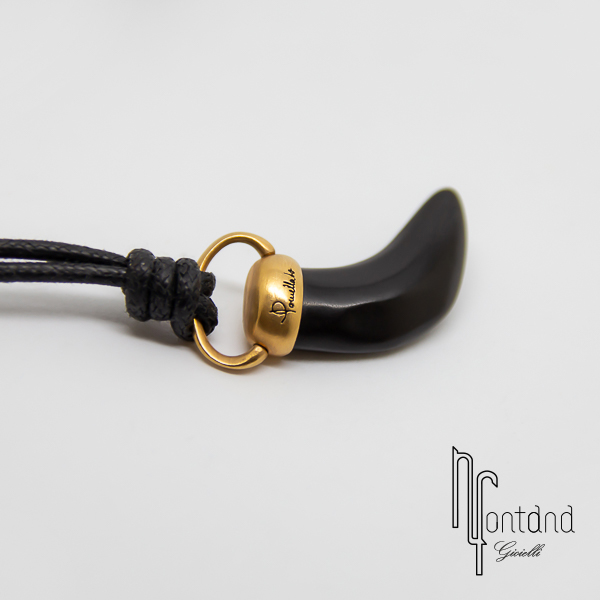 Pomellato - Ciondolo collezione VICTORIA in oro rosa 18kt con jet