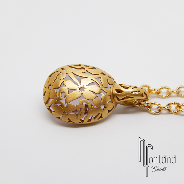 Pomellato - Ciondolo collezione ARABESQUE in oro rosa 18kt con ametista