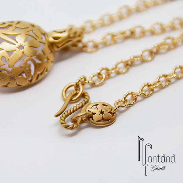 Pomellato - Ciondolo collezione ARABESQUE in oro rosa 18kt con ametista