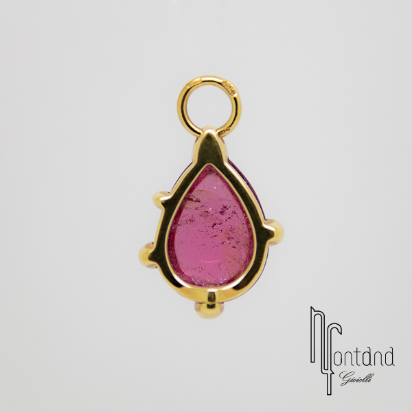 Pomellato - Ciondolo collezione GRIFFE in oro giallo 18kt con tormalina