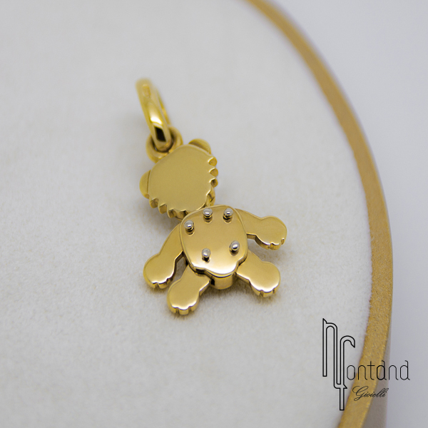 Pomellato - Ciondolo collezione ANIMALI SNODATI tigre piccola in oro giallo 18kt con brillanti