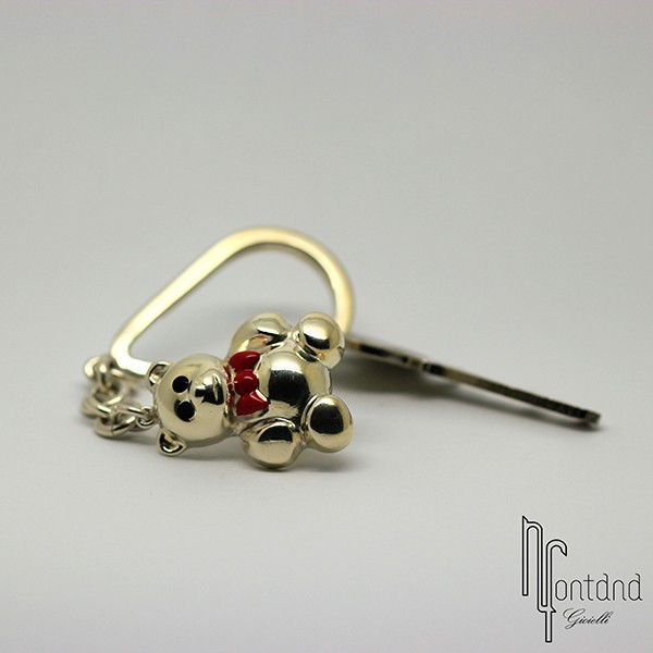 Portachiavi in argento e smalto 