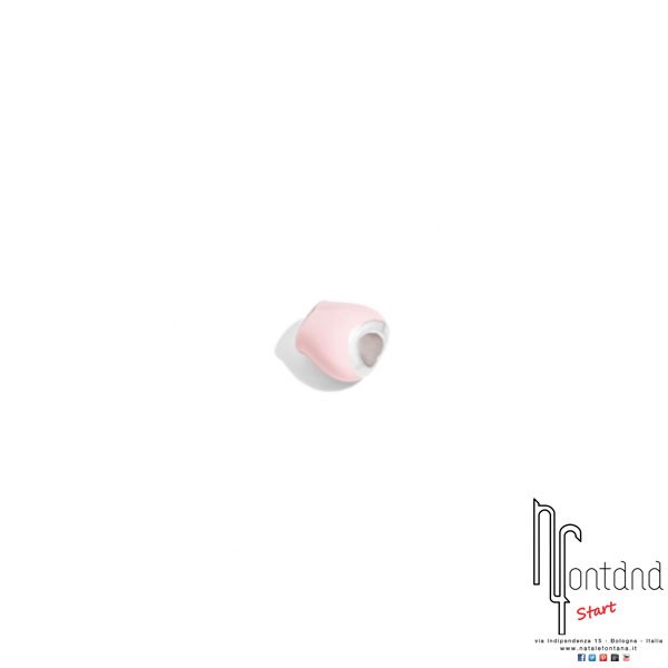 Queriot componente Sassolino Zucchero Filato in argento e smalto Rosa