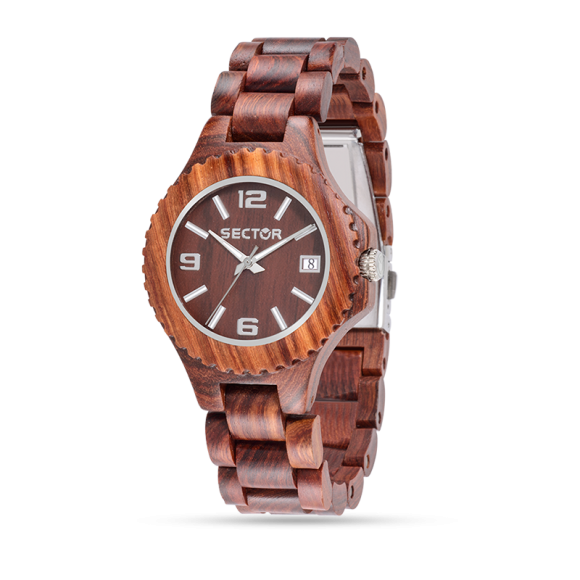 Orologio Sector - Solo tempo - Legno di sandalo marrone