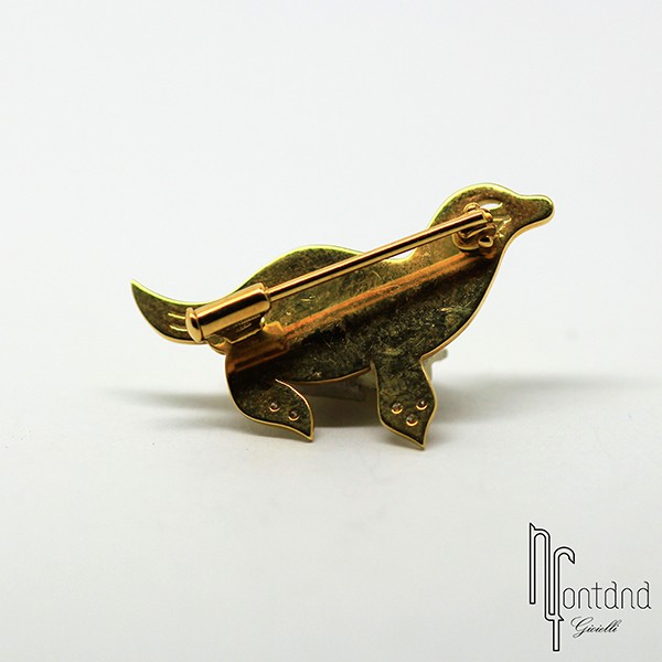 Pasquale Bruni - Spillino Foca in oro giallo e brillanti