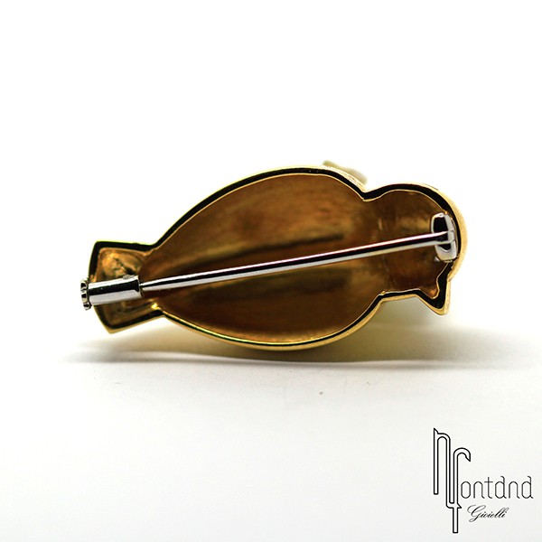 Pomellato - Spilla Rondine in oro giallo e brillante