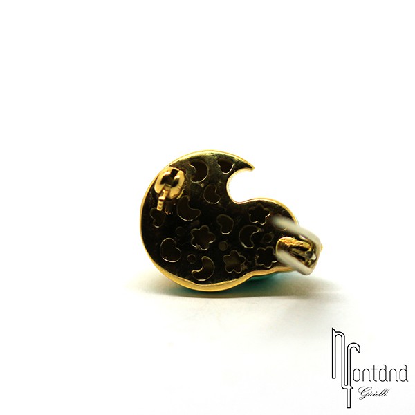 Pasquale Bruni - Spillino Passerotto in oro giallo e smalto