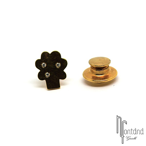 Pasquale Bruni - Spillino Alberello in oro giallo e brillanti