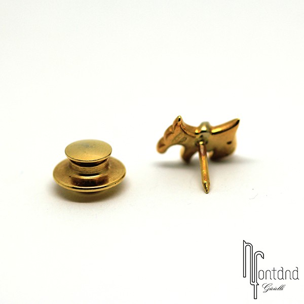 Alfieri & St. John - Spillino Schnauzer nano in oro giallo e brillante