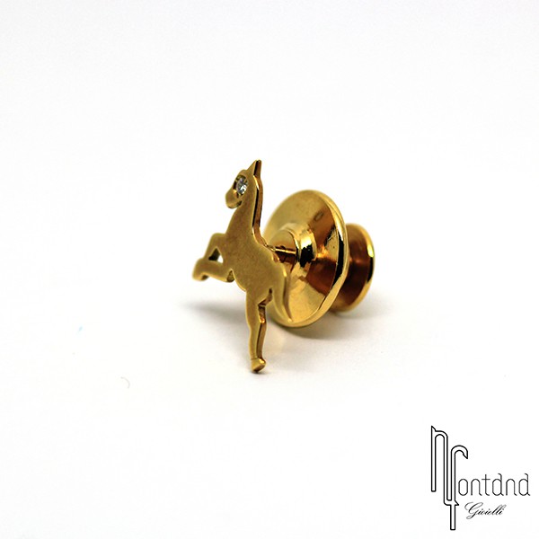 Pasquale Bruni - Spillino Cavallo in oro giallo e brillante