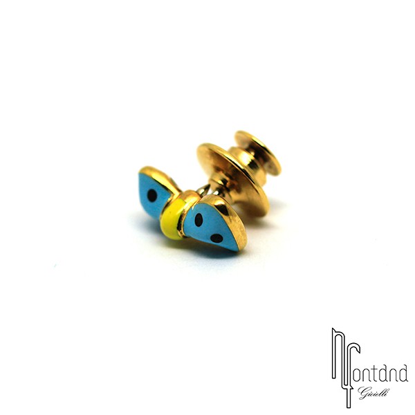 Pasquale Bruni - Spillino Papillon in oro giallo e smalto