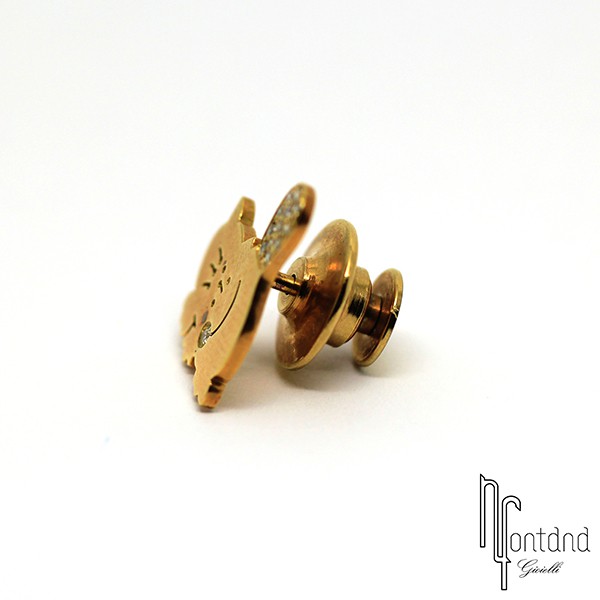 Pasquale Bruni - Spillino Gattino in oro giallo e brillanti