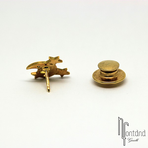 Pasquale Bruni - Spillino Luna e stelle in oro giallo e brillante